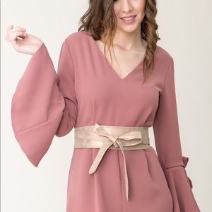 Ada Wrap Belt. Rose Shimmer. NEW w/ tags!